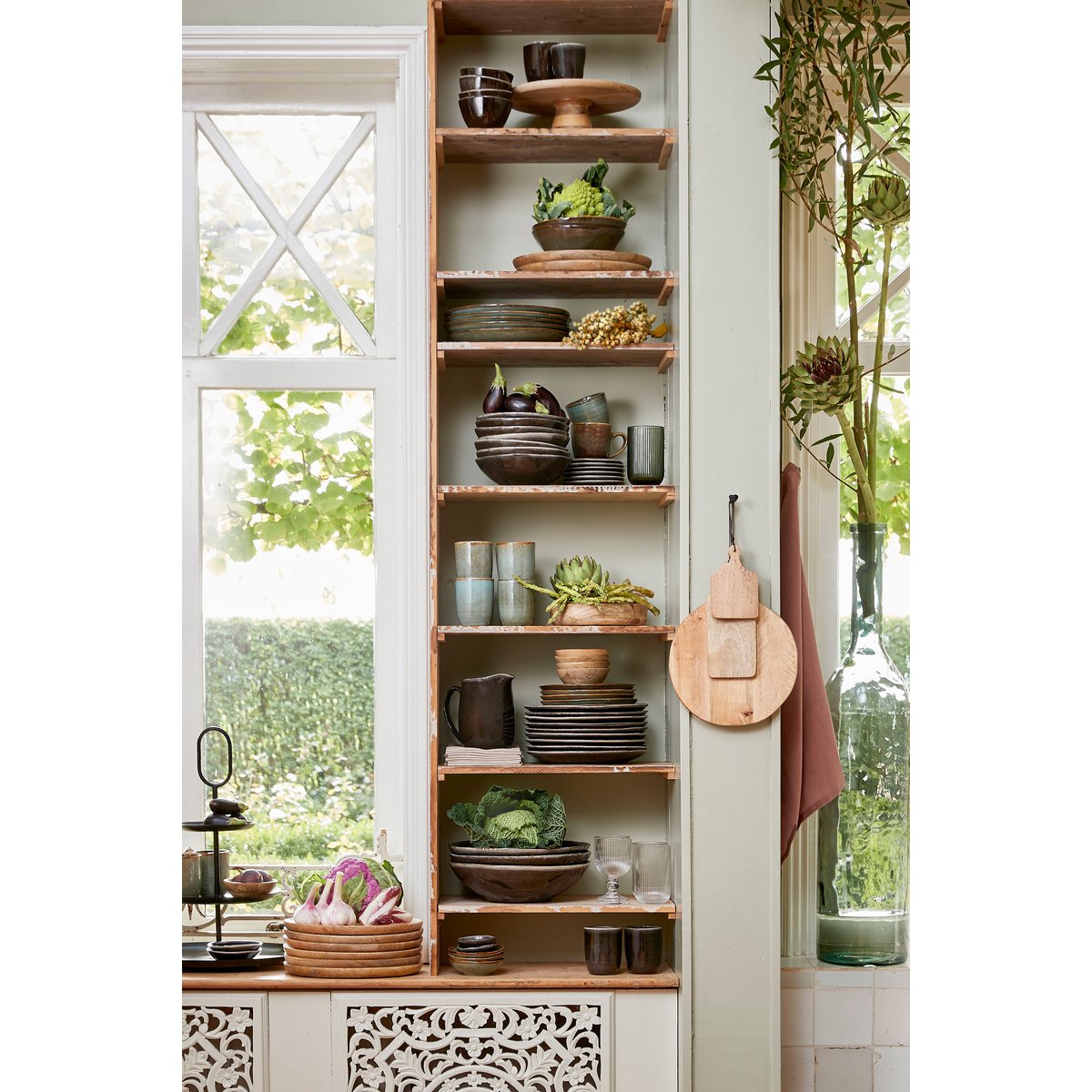 Rama Etagère 3 Laags - Metaal - Zwart - H55 x Ø38 cm