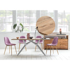 Tafel 240x100 cm met Houten Blad en IJzeren Frame