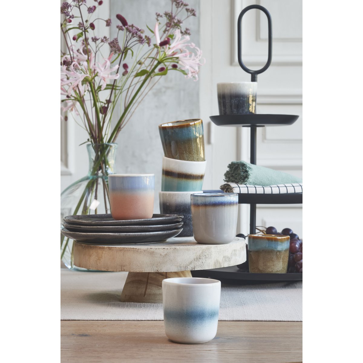 Rama Etagère 3 Laags - Metaal - Zwart - H55 x Ø38 cm