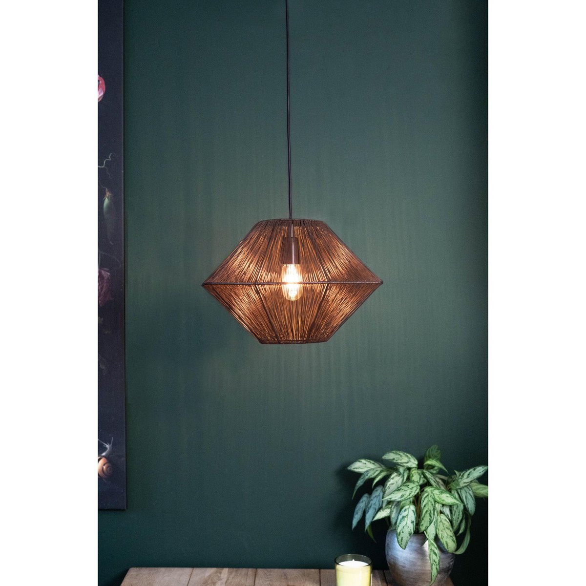 Hanglamp Antiek Brons Ø40x27cm