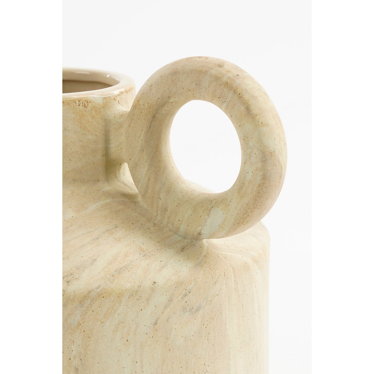 Trentino Vaas Keramiek Beige - L32 x B28 x H27 cm