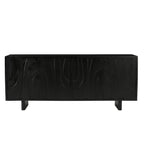 Dressoir van massief mangohout met vier deuren in een moderne woonkamer