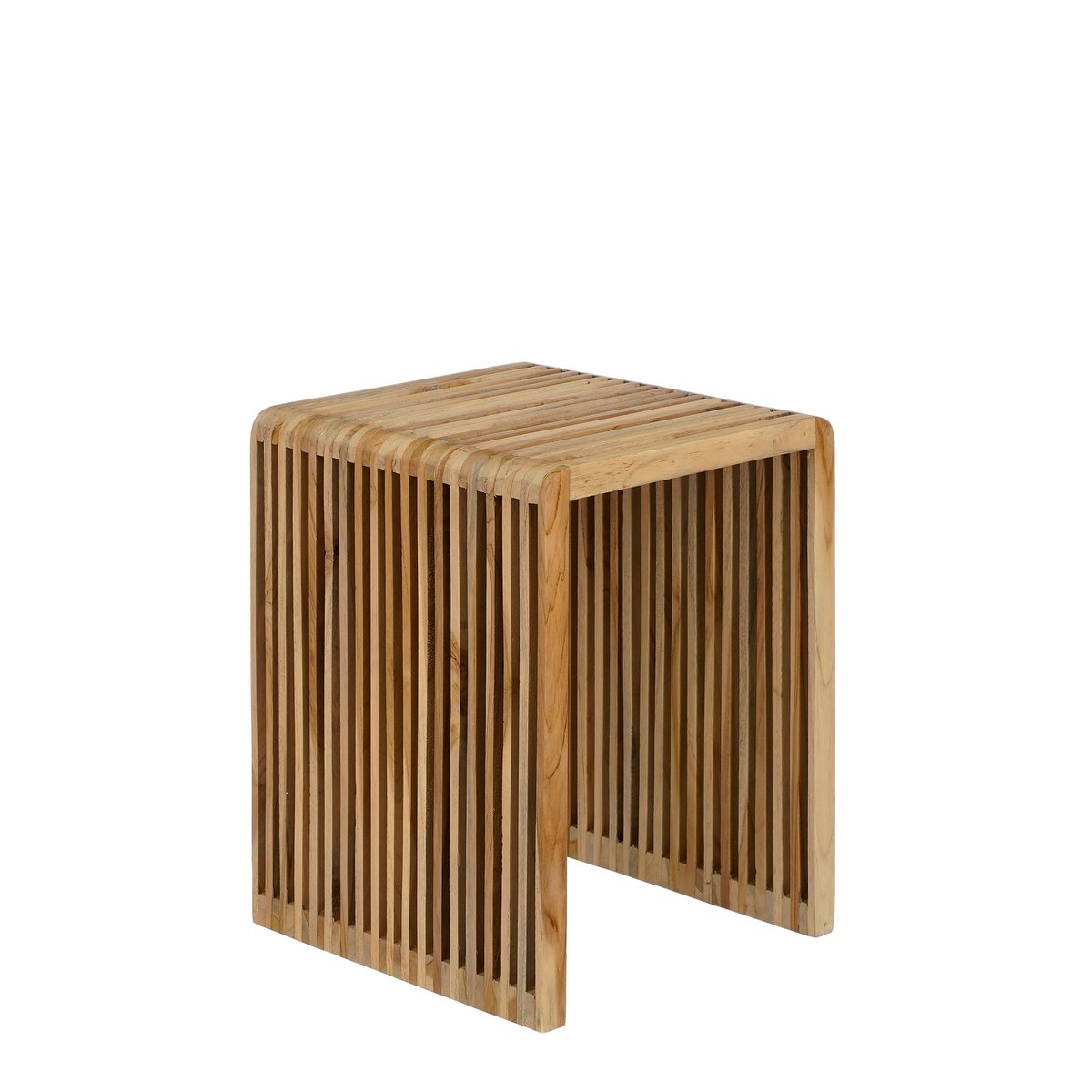 Bijzettafel Set van 3 Gerecycled Hout Bruin - L44 x B34 x H50 cm