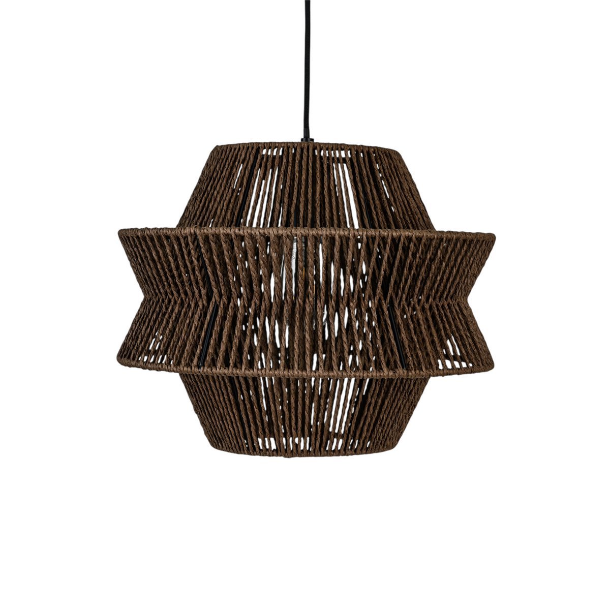 Hanglamp walnoot bruin Ø35x28cm