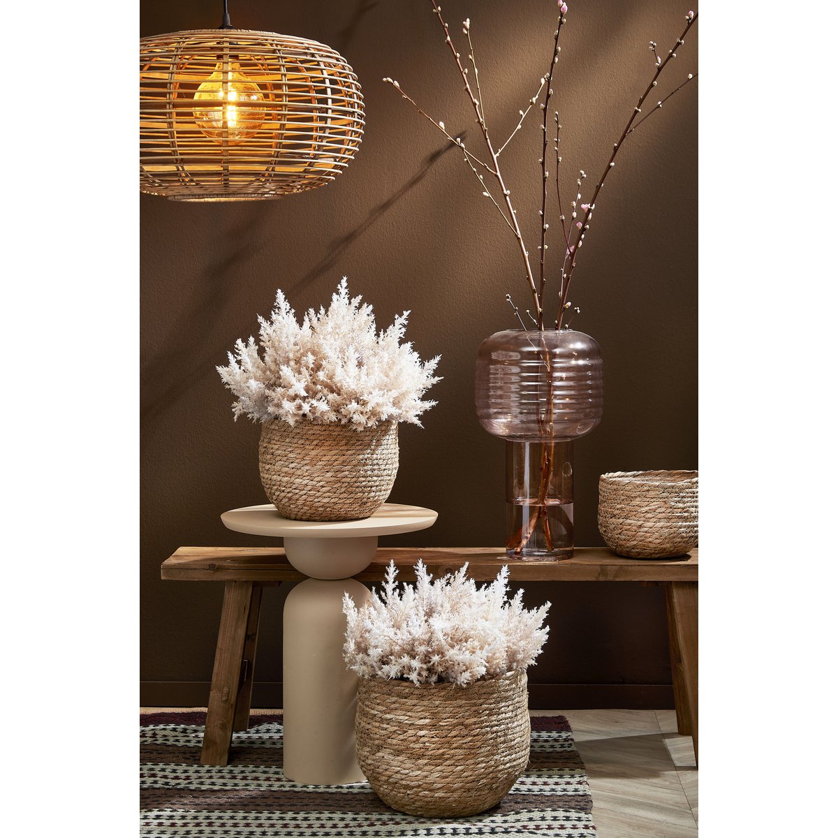 Houten Bankje - 108x20x37cm - Gerecycled  Hout - Bruin