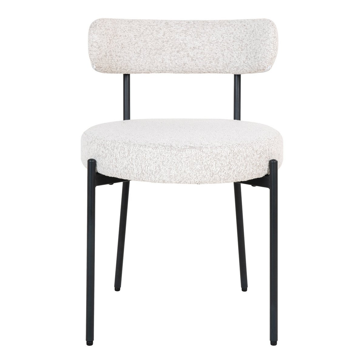Badalona Dining Chair Set of 2 - White Bouclé