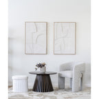 Medford Poef Wit Polyester 36,5x42,5x37,5 cm