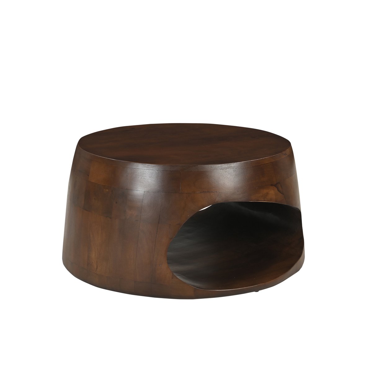 Round Coffee Table Made of Solid Mango Wood