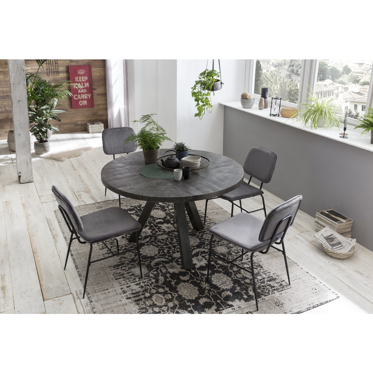 Ronde Tafel 120x120 cm Mangohout