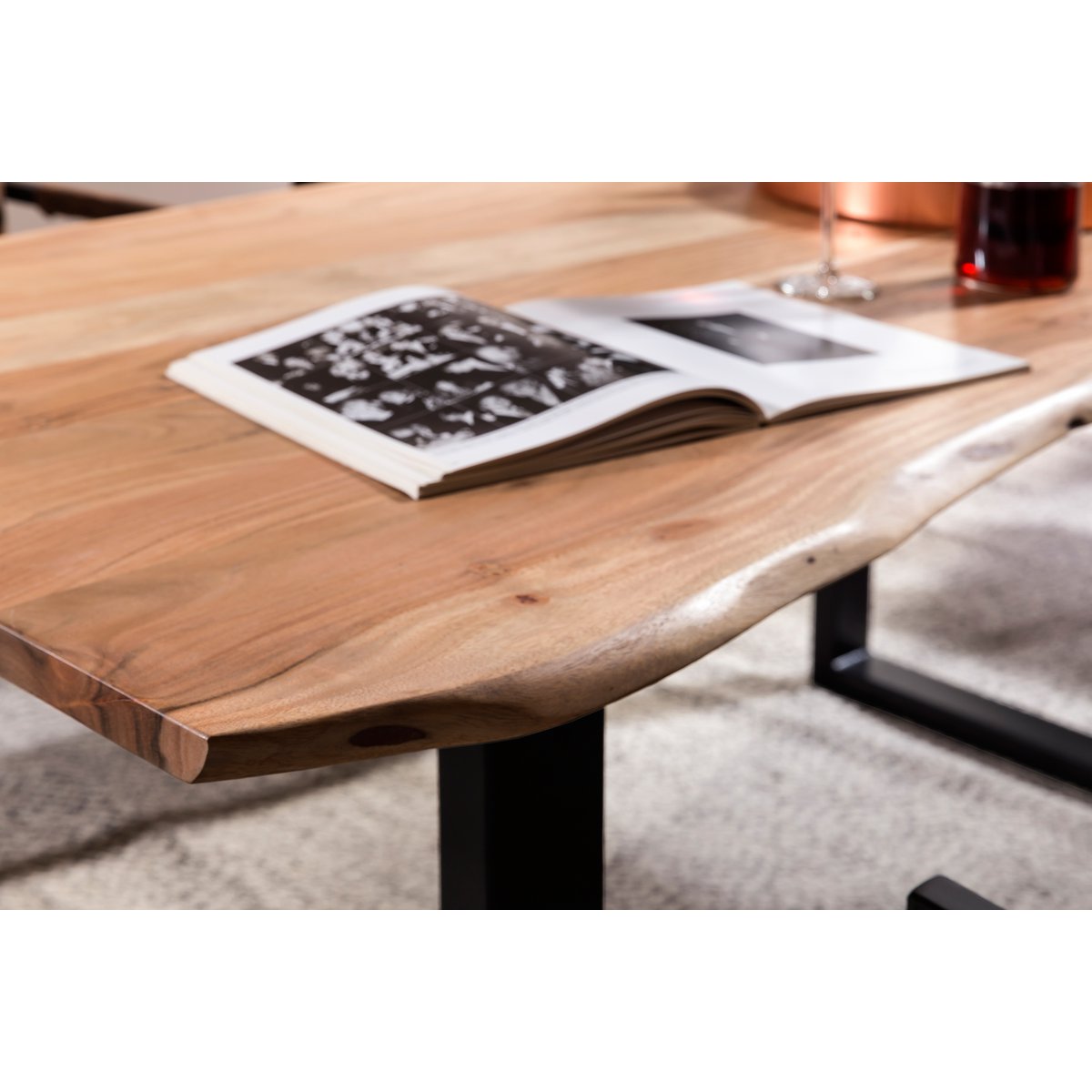 Dining table 240x100 cm Natural Acacia