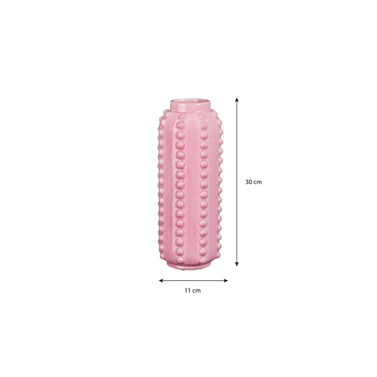 Keramieken Vaas Roze - H30 x Ø11 cm