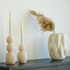 Set van 2 Cementen Kaarsenhouders Naturel