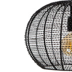 Hanglamp Mat Zwart Ø50x38cm