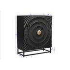 Compact Sideboard Mango Wood Black 75x90cm