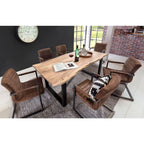 Tafel van Acacia 220x100 cm met Ijzeren Frame