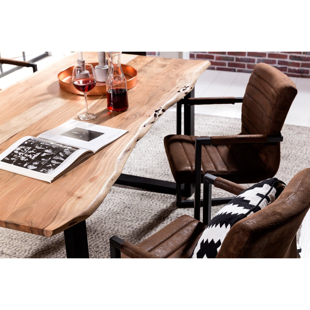 Dining table 240x100 cm Natural Acacia