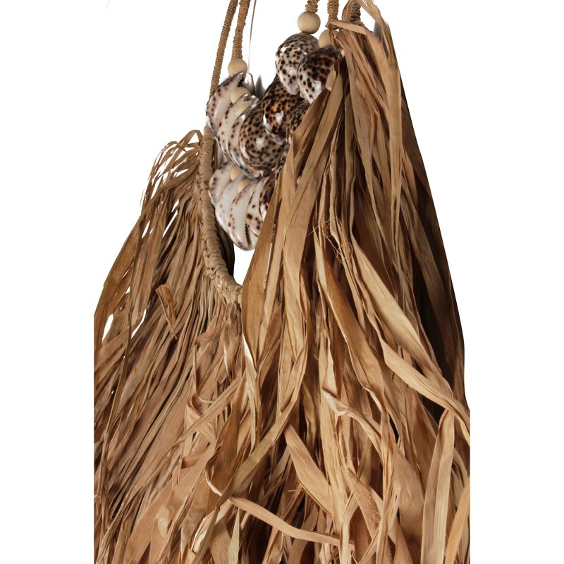 Raffia Schelp Wanddecoratie
