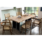 Eettafel 240x100 cm Hout en Metaal