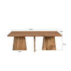 Coffee table 130x70 cm Solid Acacia