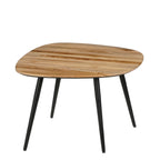 Bijzettafel set van 3 gerecycled hout bruin