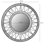 Ludy Wandspiegel Jute Ø70 cm Lichtbruin