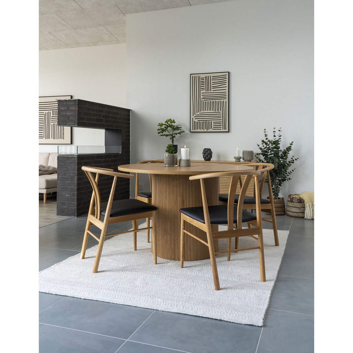 Ceramic Flower Pot Gray Ø14.5x14.5 cm