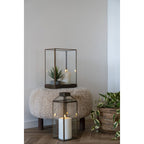 Lichtbruine poef ø50x33 cm