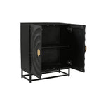 Compact Sideboard Mango Wood Black 75x90cm
