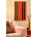 Kuba Wanddecoratie 50x3x70cm Katoen Oranje