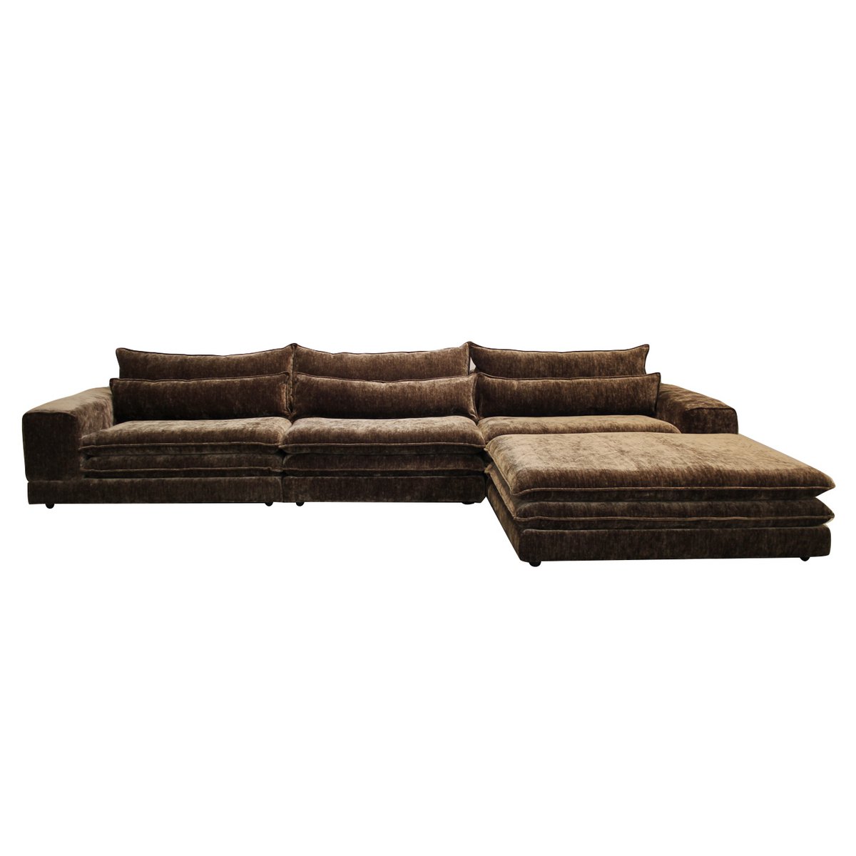Londen 6-zitter + Ottoman in Umber