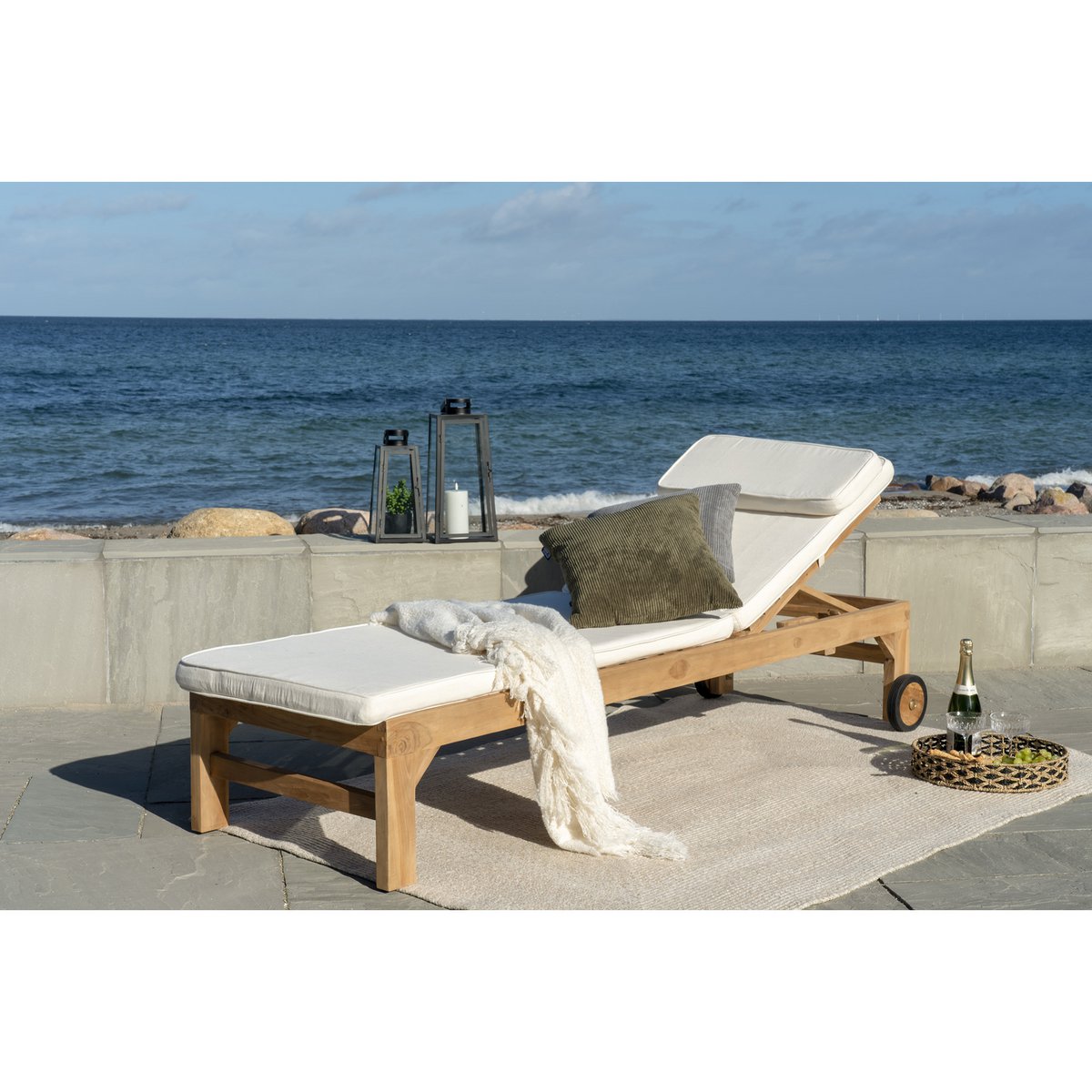 Menorca Vloerkleed Zand 140x200 cm Gerecycled PET