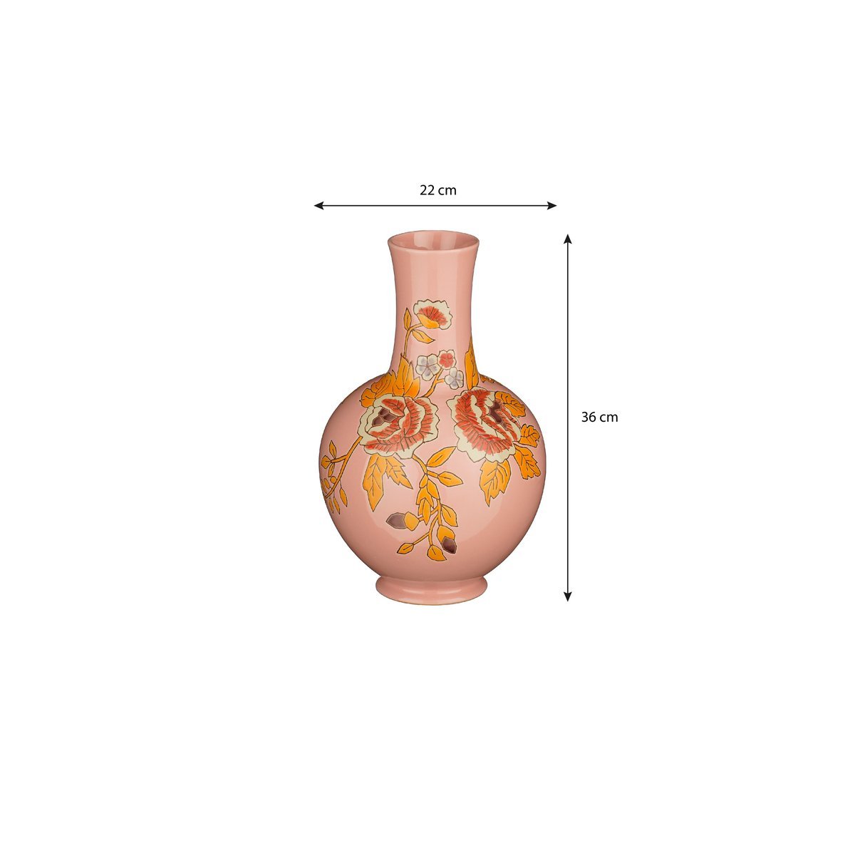 Eloise Vaas Keramiek Roze - H36 x Ø22 cm