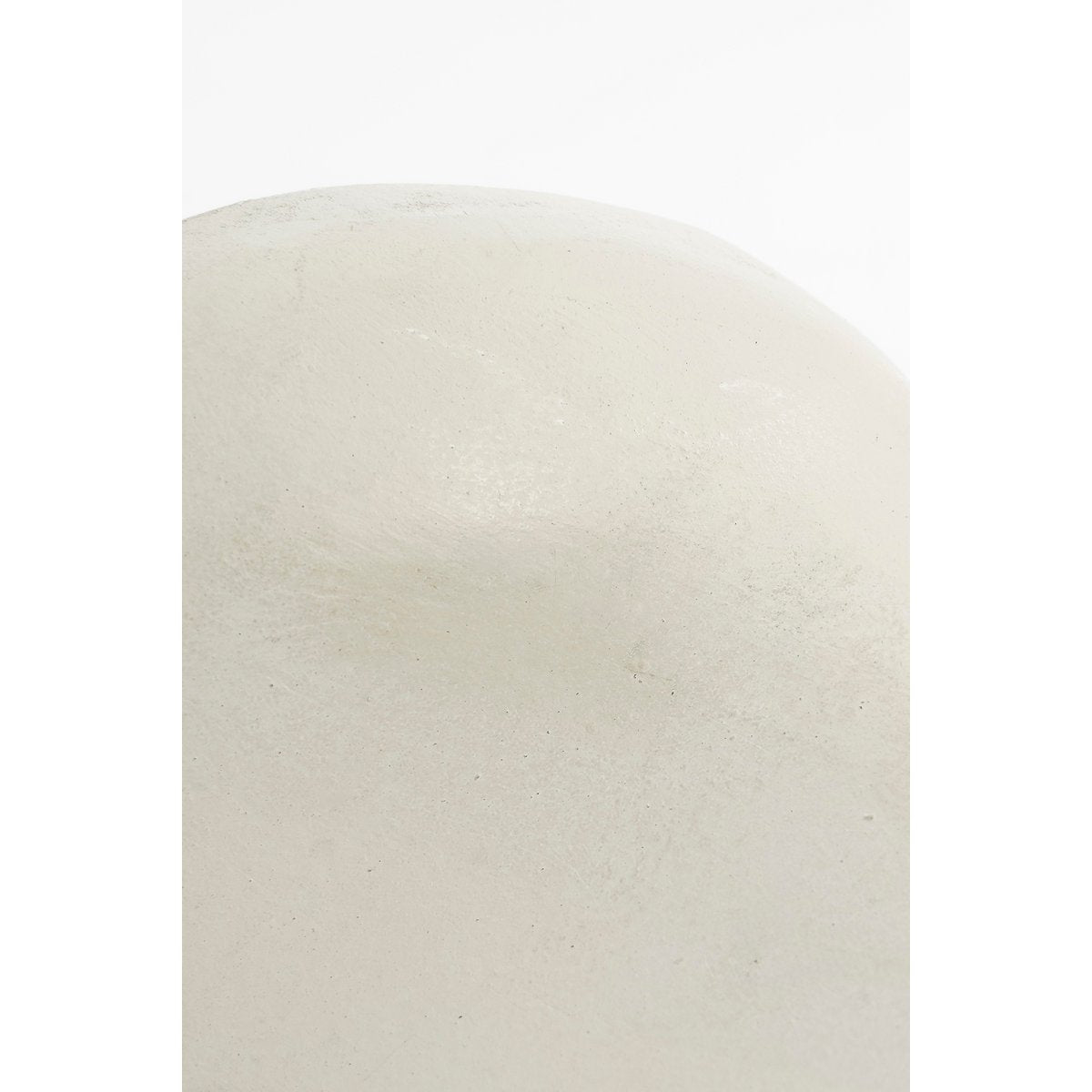 Ornament on Mango Wood Foot - Off White