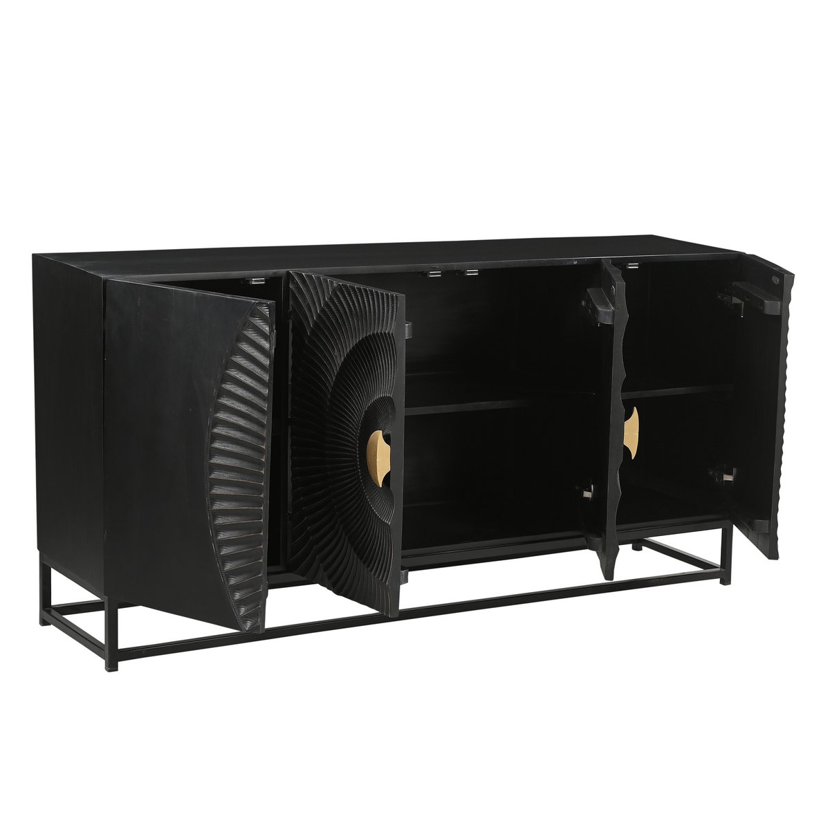 Black Mango Wooden Sideboard 150cm