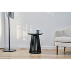 Round Side Table Black