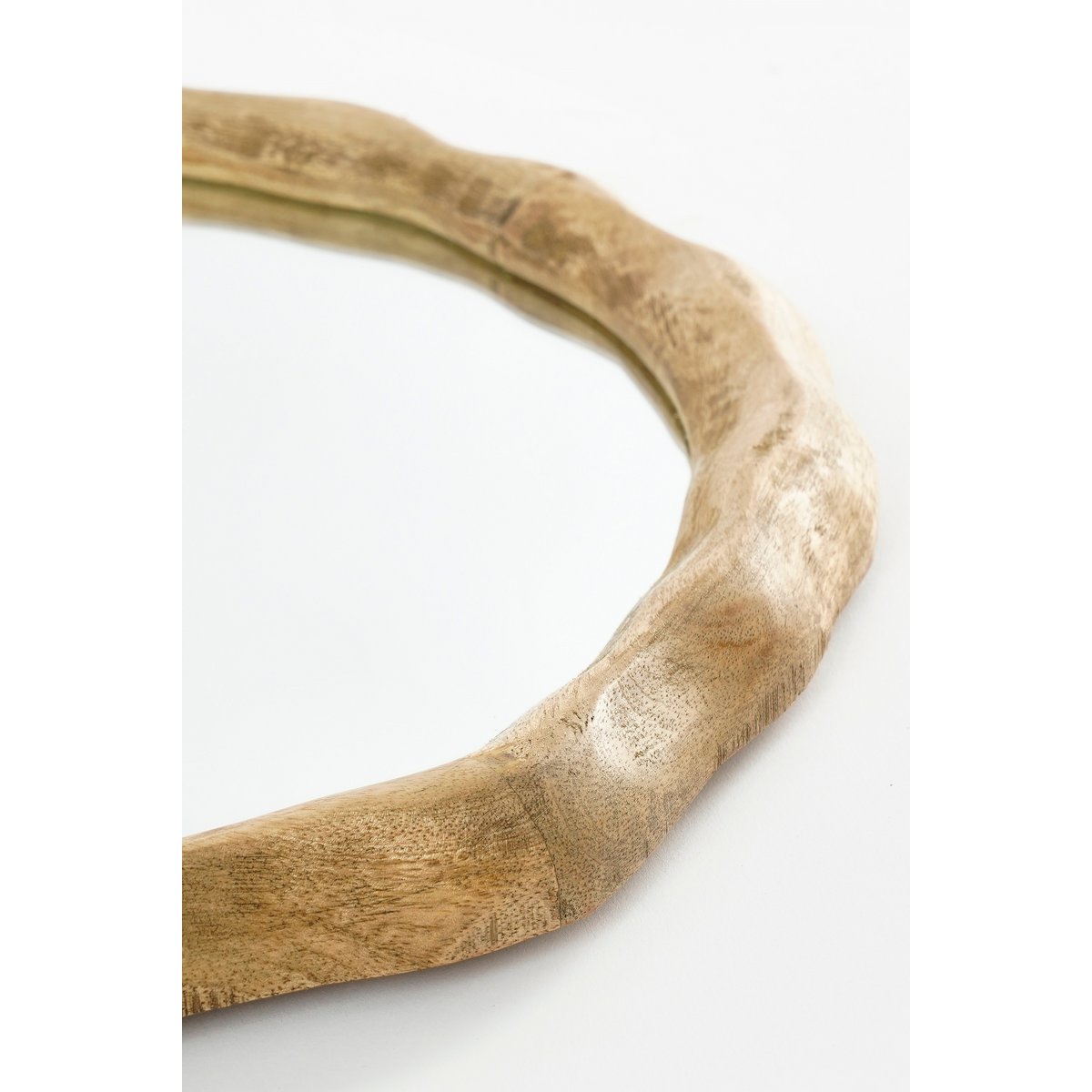 Nick Wall Mirror - Mango Wood - Dark Brown
