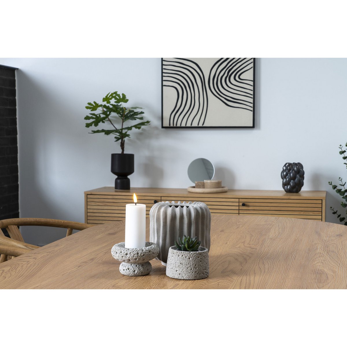 Voorraadpot Travertijn Ø10x6,5cm - Natuurlijk