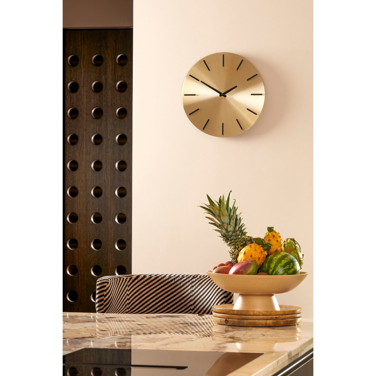 Stijlvolle Gouden Wandklok - Ø36 cm