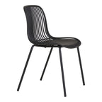 Branson Garden Chair Black Stackable 55x46.5x82 cm Set of 4