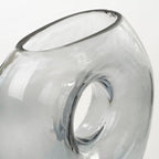 Grijze Glazen Vaas L18 x B8 x H23 cm