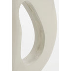 Ornament on Mango Wood Foot - Off White