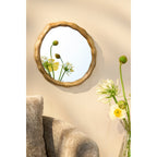 Nick Wall Mirror - Mango Wood - Dark Brown