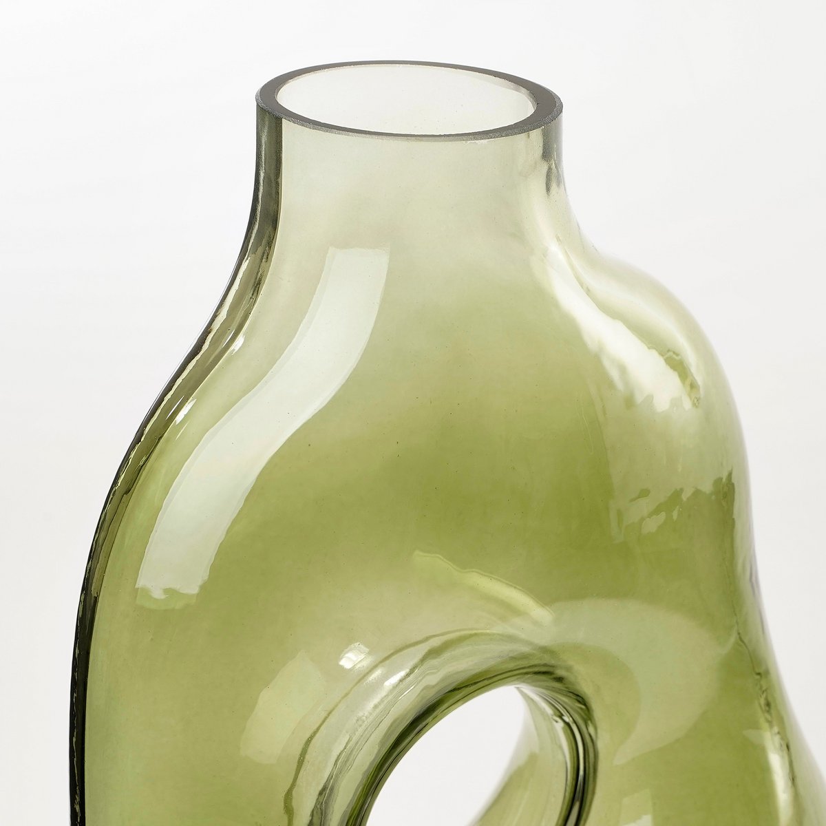 Vase Glass Light Green L19 x W11 x H25 cm