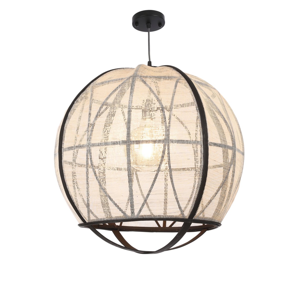 Pella Hanglamp Linnen Off-white H50 x Ø51cm