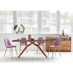 Dining table 220x100 cm Wood and Iron