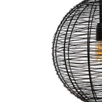 Hanglamp Mat Zwart Ø35x35cm Metaal