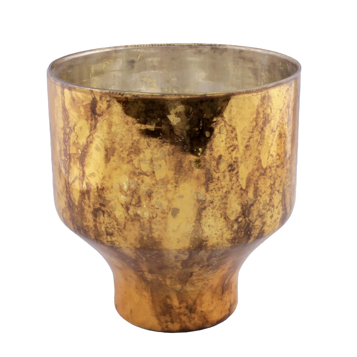 Gouden glazen vaas Vlam M in set van 8, woondecoratie