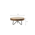 Pia Boomstam Bijzettafel - H14 x Ø29 cm - Lichtbruin
